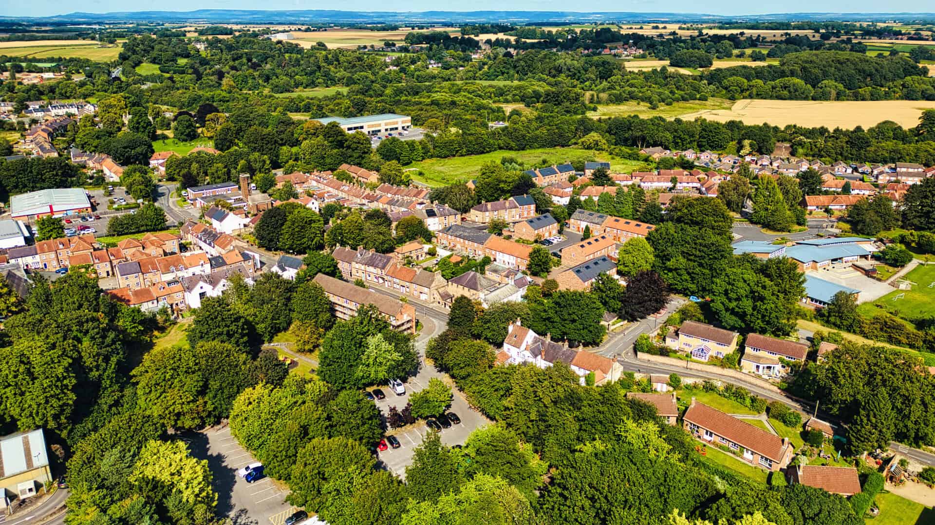 Ripon UK aerial view
